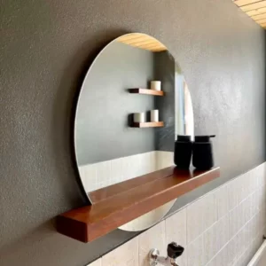 Modern Mirror Shelf Wall Hanging Wooden Shelf